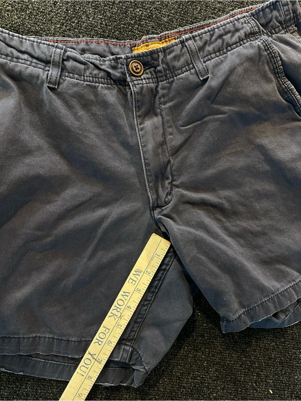 Red Camel 100% Cotton Men’s Navy Chino Shorts Size 36 Faded Preppy Casual